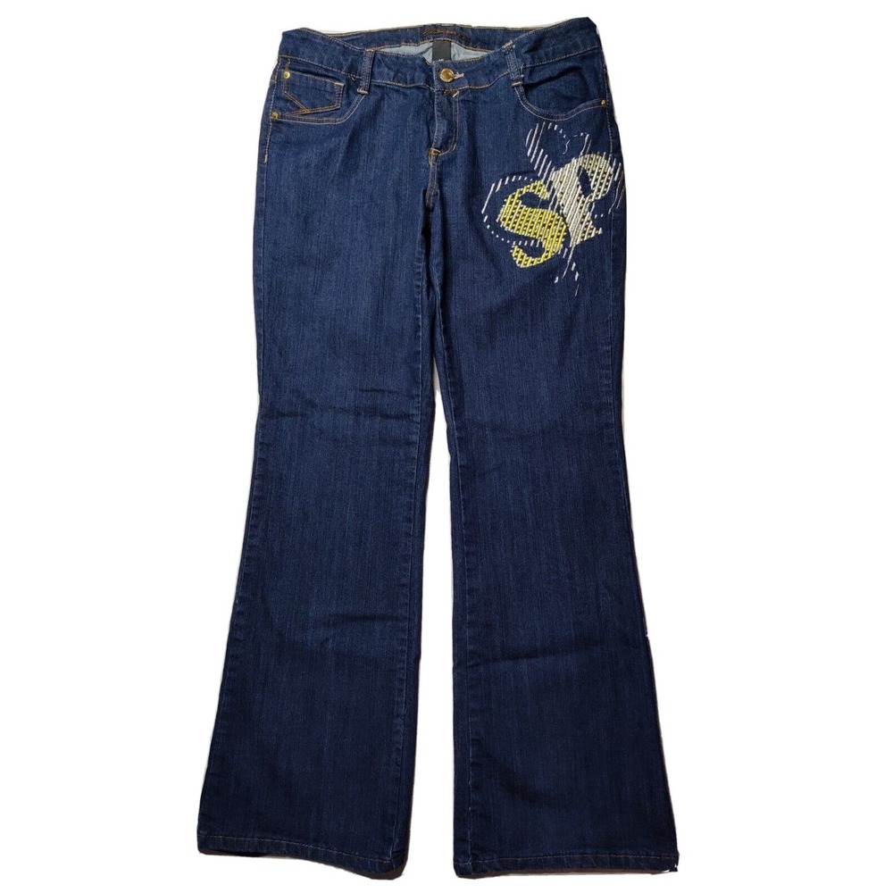 SOUTHPOLE Bootcut Embellished Flap Pocket Designer Jeans - Women 16